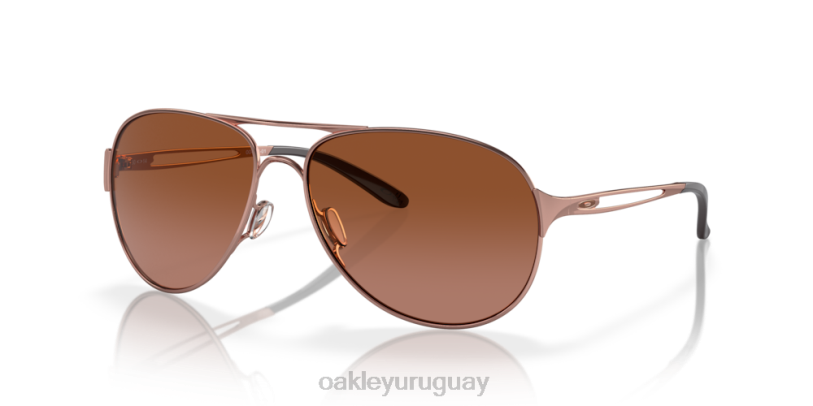 Oakley advertencia XT4H506 gafas lentes vr50 marrón degradado, montura oro rosa