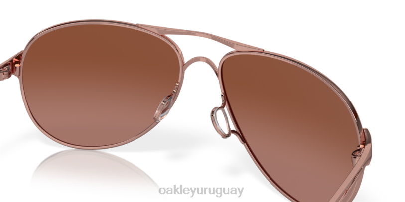 Oakley advertencia XT4H506 gafas lentes vr50 marrón degradado, montura oro rosa