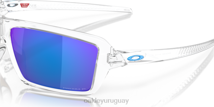 Oakley cables XT4H669 gafas lentes polarizadas prizm zafiro, montura transparente pulida