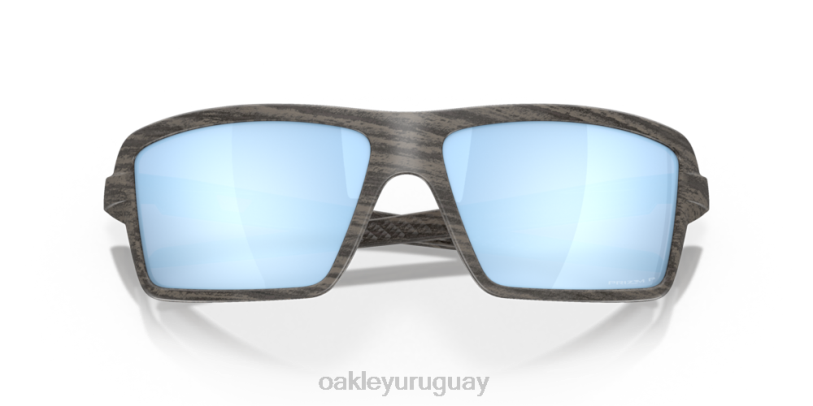Oakley cables XT4H670 gafas Lentes polarizadas Prizm Deep Water, montura de madera veteada.