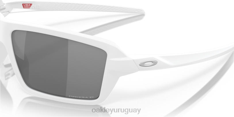 Oakley cables XT4H674 gafas lentes prizm polarizadas negras, montura blanca mate