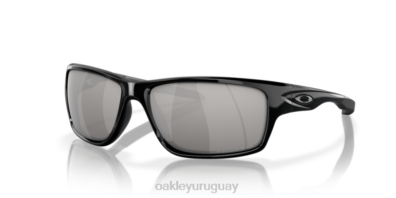 Oakley cantina XT4H747 gafas lentes polarizadas cromadas de iridio, montura negra pulida