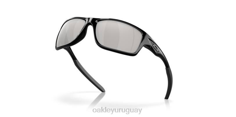 Oakley cantina XT4H747 gafas lentes polarizadas cromadas de iridio, montura negra pulida