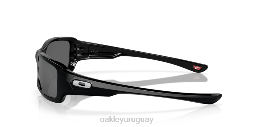Oakley cinco al cuadrado XT4H247 gafas lentes polarizadas de iridio negro, montura negra pulida