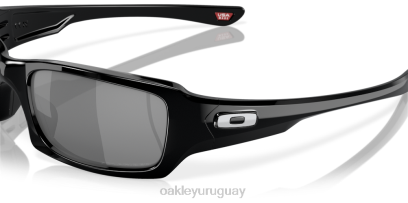 Oakley cinco al cuadrado XT4H247 gafas lentes polarizadas de iridio negro, montura negra pulida