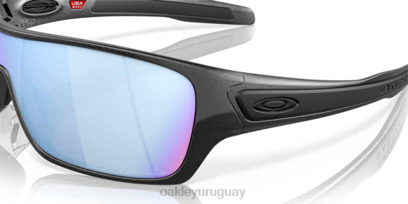 Oakley colección de acero del rotor de la turbina XT4H155 gafas lentes prizm polarizadas deep water, montura de acero