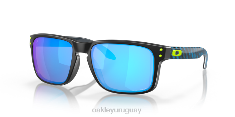 Oakley colección de alta resolución holbrook (ajuste de puente bajo) XT4H804 gafas Lentes Prizm de zafiro, montura negra pulida.