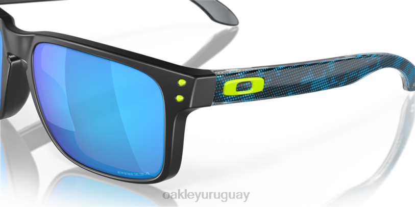Oakley colección de alta resolución holbrook (ajuste de puente bajo) XT4H804 gafas Lentes Prizm de zafiro, montura negra pulida.