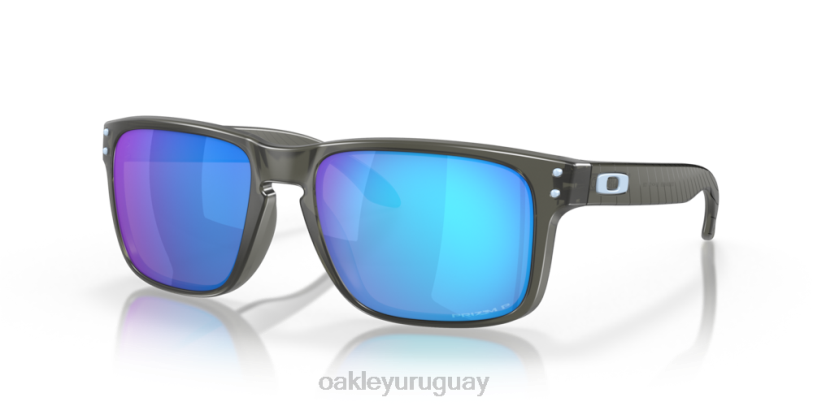 Oakley colección envolvente holbrook (ajuste de puente bajo) XT4H802 gafas lentes polarizadas prizm sapphire, montura gris humo mate