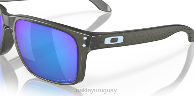 Oakley colección envolvente holbrook (ajuste de puente bajo) XT4H802 gafas lentes polarizadas prizm sapphire, montura gris humo mate