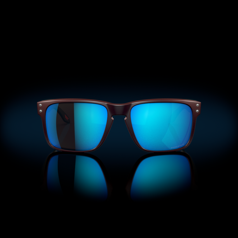 Oakley colección verve holbrook (ajuste de puente bajo) XT4H807 gafas Lentes Prizm de zafiro, montura con cambio de color negro mate/rojo.