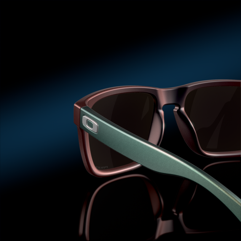 Oakley colección verve holbrook (ajuste de puente bajo) XT4H807 gafas Lentes Prizm de zafiro, montura con cambio de color negro mate/rojo.