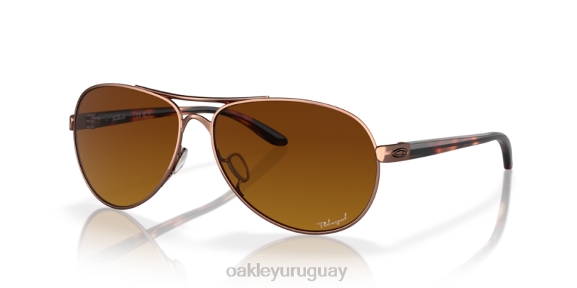Oakley comentario XT4H479 gafas lentes polarizadas degradadas marrones, montura oro rosa