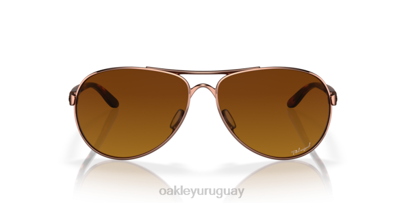 Oakley comentario XT4H479 gafas lentes polarizadas degradadas marrones, montura oro rosa