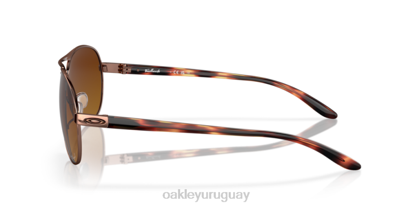 Oakley comentario XT4H479 gafas lentes polarizadas degradadas marrones, montura oro rosa