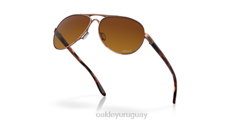 Oakley comentario XT4H479 gafas lentes polarizadas degradadas marrones, montura oro rosa