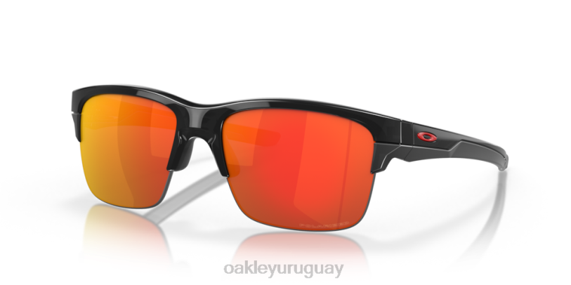 Oakley enlace delgado XT4H894 gafas lentes polarizadas rubí iridio, montura tinta negra