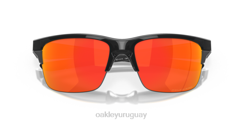 Oakley enlace delgado XT4H894 gafas lentes polarizadas rubí iridio, montura tinta negra