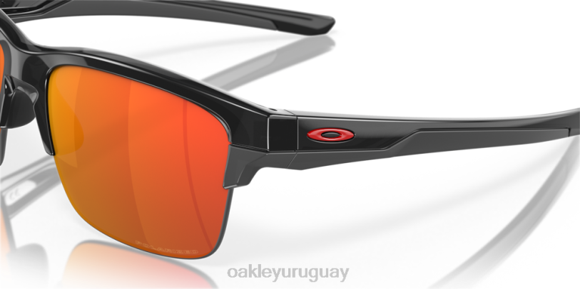 Oakley enlace delgado XT4H894 gafas lentes polarizadas rubí iridio, montura tinta negra