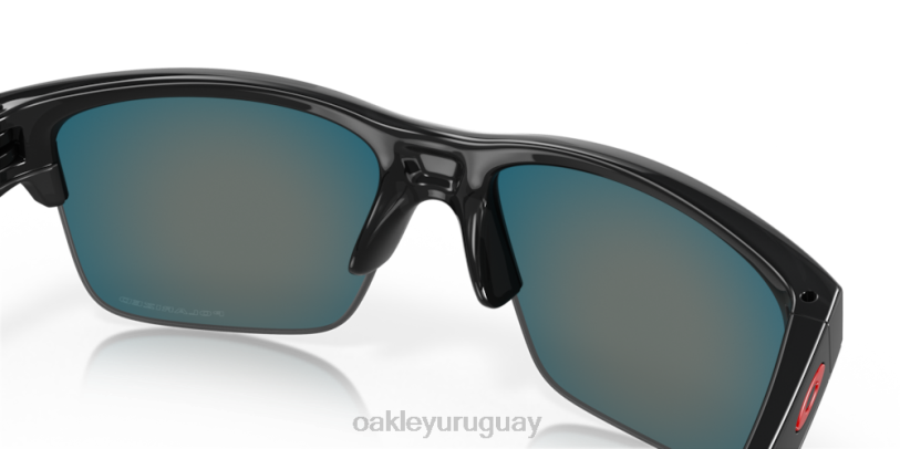 Oakley enlace delgado XT4H894 gafas lentes polarizadas rubí iridio, montura tinta negra