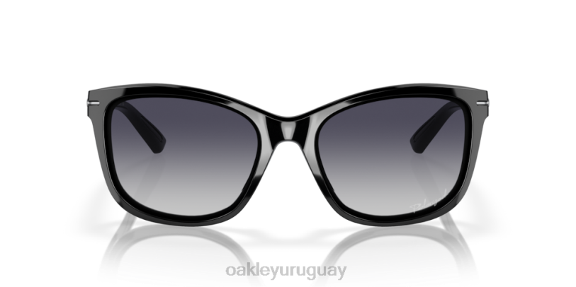Oakley entrar un momento XT4H761 gafas lentes polarizadas degradadas grises, montura negra pulida