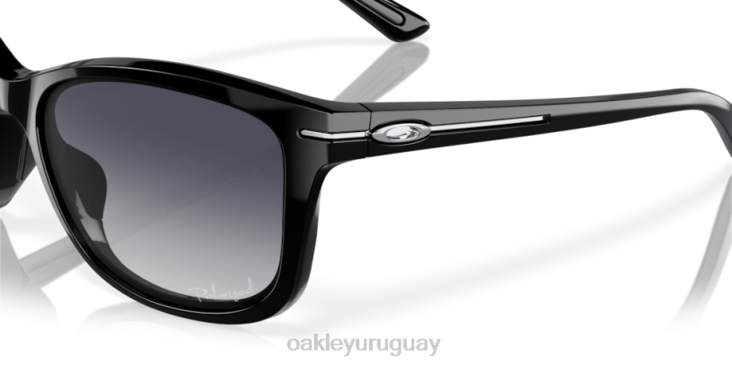 Oakley entrar un momento XT4H761 gafas lentes polarizadas degradadas grises, montura negra pulida