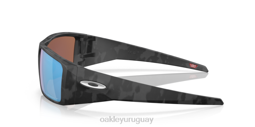 Oakley helióstato XT4H758 gafas Lentes polarizadas Prizm Deep Water, montura de camuflaje negro mate.