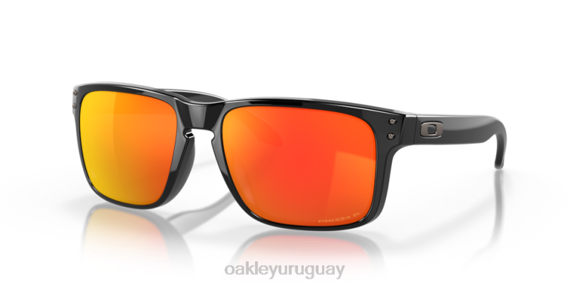 Oakley holbrook XT4H60 gafas Lentes polarizadas Prizm Ruby, montura negra pulida.