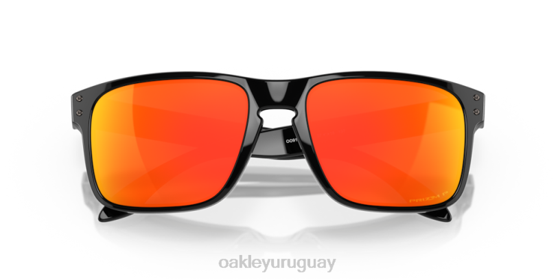 Oakley holbrook XT4H60 gafas Lentes polarizadas Prizm Ruby, montura negra pulida.