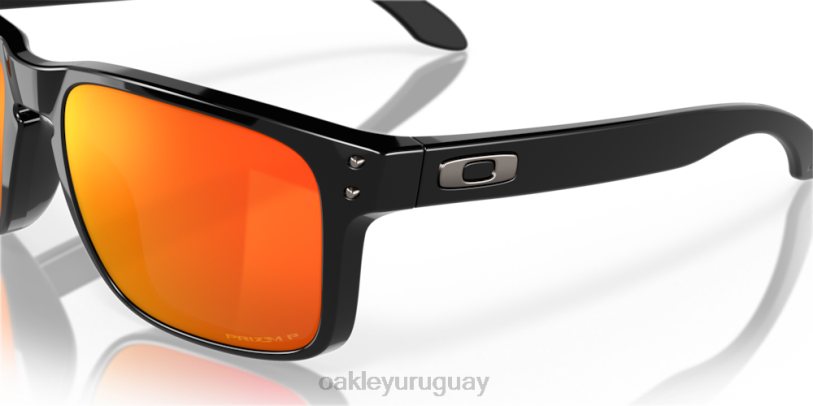 Oakley holbrook XT4H60 gafas Lentes polarizadas Prizm Ruby, montura negra pulida.