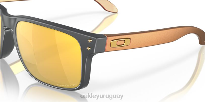 Oakley holbrook (ajuste de puente bajo) XT4H797 gafas lentes polarizadas prizm 24k, marco de carbono mate