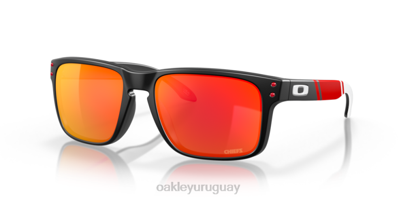 Oakley jefes de la ciudad de kansas holbrook XT4H629 gafas Lentes prizm ruby, montura negra mate.