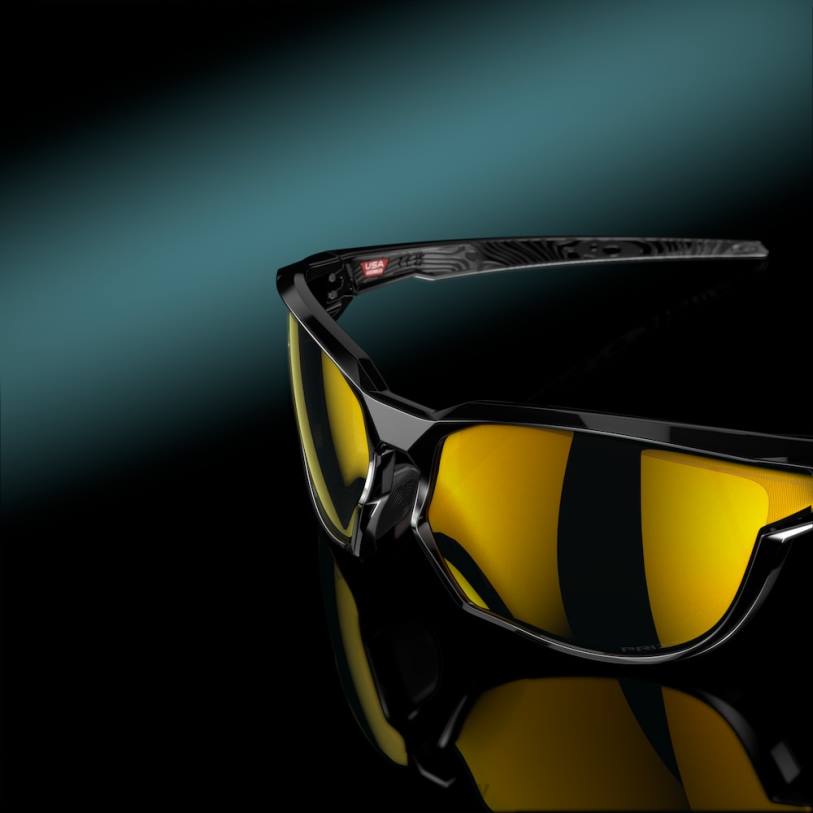 Oakley kaast XT4H750 gafas Lentes prizm 24k, montura de tinta negra.