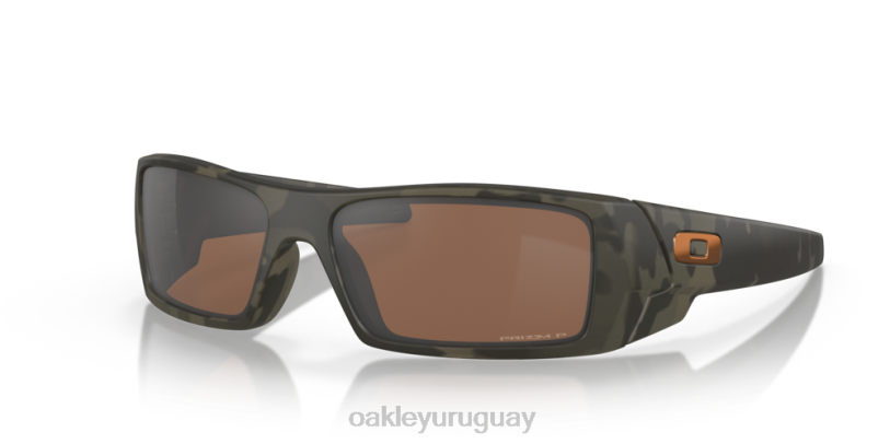 Oakley lata de gas XT4H320 gafas Lentes polarizadas Prizm de tungsteno, montura de camuflaje verde oliva mate.