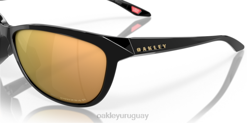 Oakley pasque XT4H736 gafas lentes polarizadas prizm oro rosa, montura negra pulida