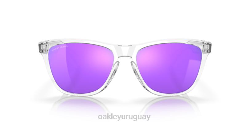 Oakley pieles de rana XT4H114 gafas lentes prizm violeta, montura transparente pulida