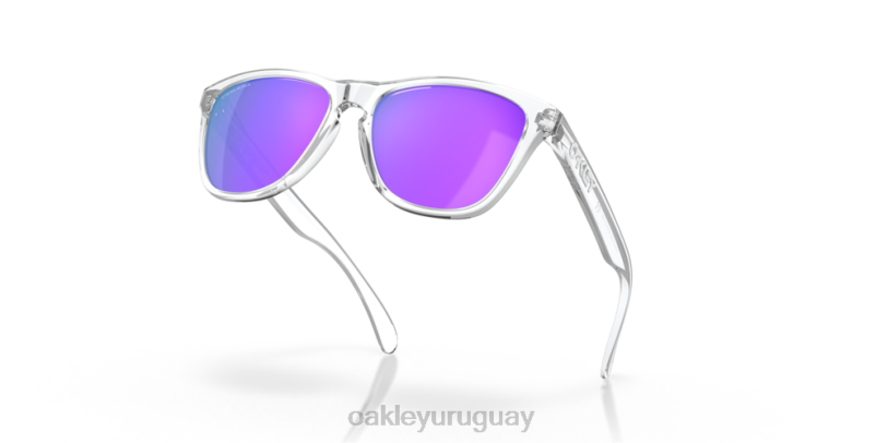 Oakley pieles de rana XT4H114 gafas lentes prizm violeta, montura transparente pulida