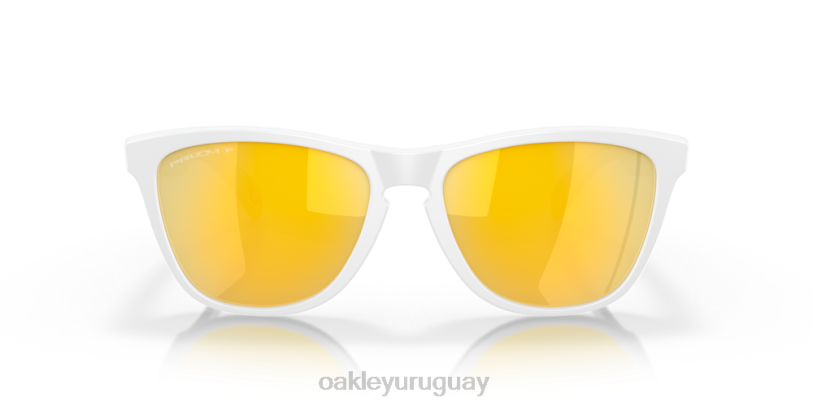 Oakley pieles de rana (ajuste de puente bajo) XT4H822 gafas Lentes polarizadas prizm 24k, montura blanca mate.