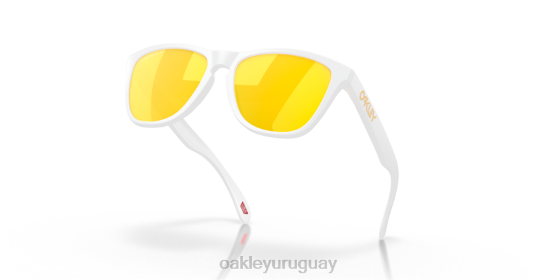 Oakley pieles de rana (ajuste de puente bajo) XT4H822 gafas Lentes polarizadas prizm 24k, montura blanca mate.