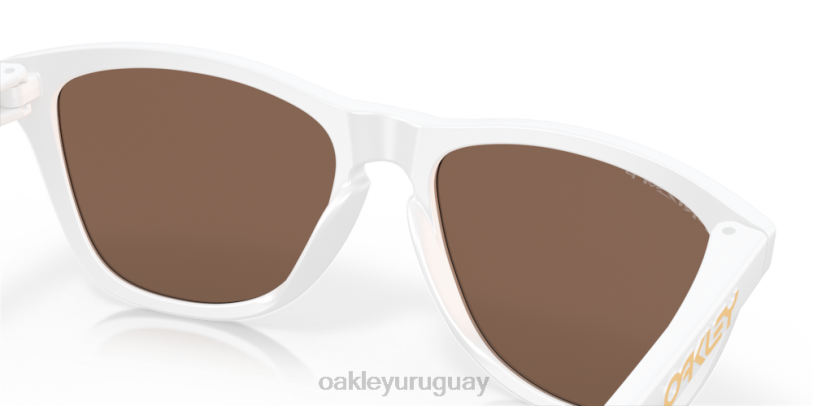 Oakley pieles de rana (ajuste de puente bajo) XT4H822 gafas Lentes polarizadas prizm 24k, montura blanca mate.