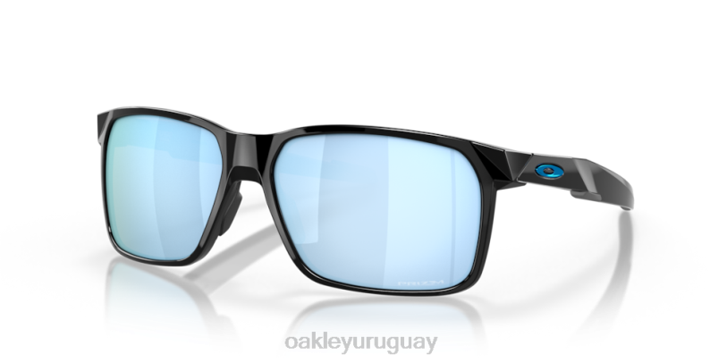 Oakley portal x XT4H337 gafas Lentes polarizadas Prizm Deep Water, montura negra pulida.
