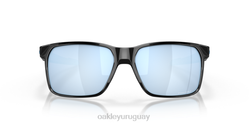 Oakley portal x XT4H337 gafas Lentes polarizadas Prizm Deep Water, montura negra pulida.