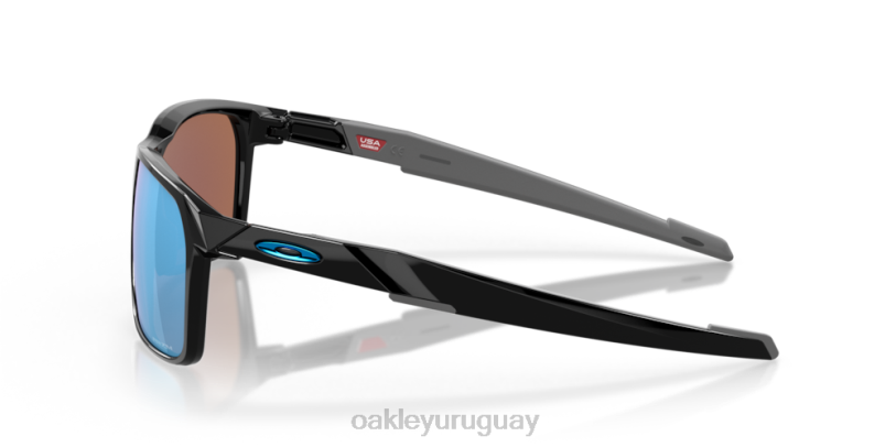 Oakley portal x XT4H337 gafas Lentes polarizadas Prizm Deep Water, montura negra pulida.