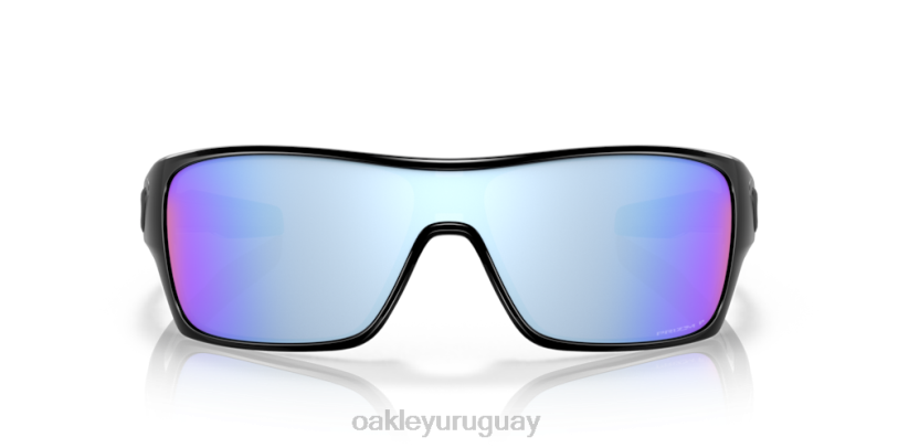 Oakley rotor de turbina XT4H154 gafas Lentes polarizadas Prizm Deep Water, montura negra pulida.