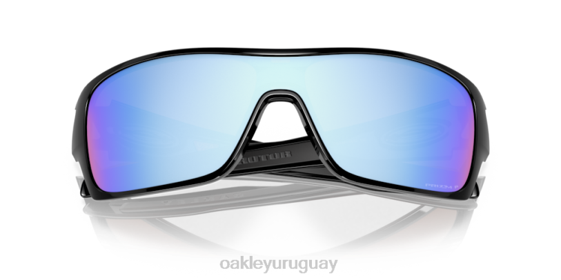 Oakley rotor de turbina XT4H154 gafas Lentes polarizadas Prizm Deep Water, montura negra pulida.