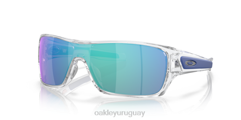 Oakley rotor de turbina XT4H156 gafas lentes de zafiro iridio, montura transparente pulida