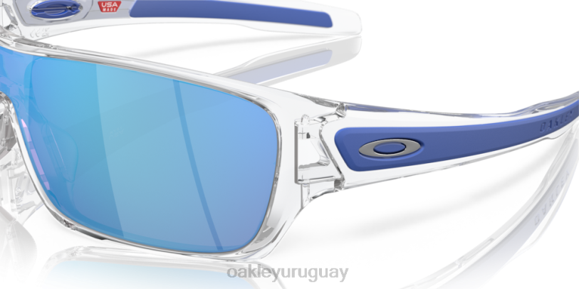 Oakley rotor de turbina XT4H156 gafas lentes de zafiro iridio, montura transparente pulida