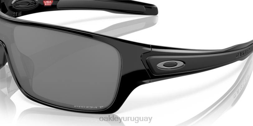 Oakley rotor de turbina XT4H157 gafas lentes prizm polarizadas negras, montura negra pulida
