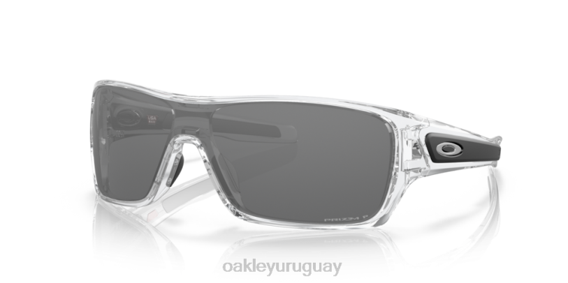 Oakley rotor de turbina XT4H158 gafas lentes polarizadas prizm negras, montura transparente pulida