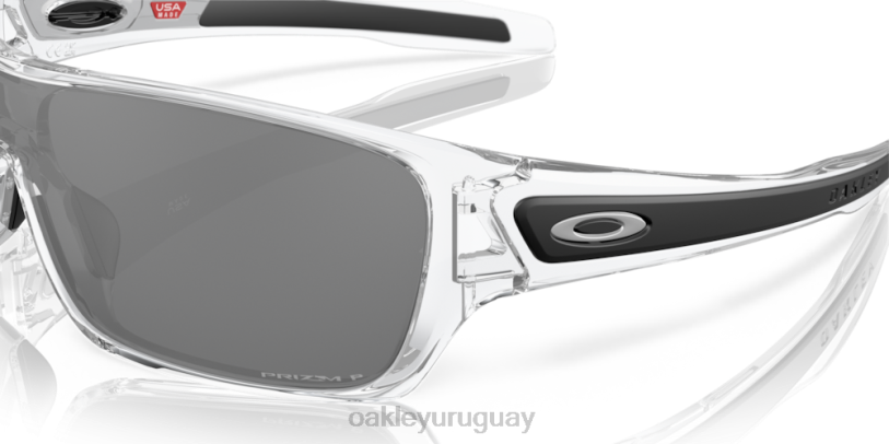 Oakley rotor de turbina XT4H158 gafas lentes polarizadas prizm negras, montura transparente pulida